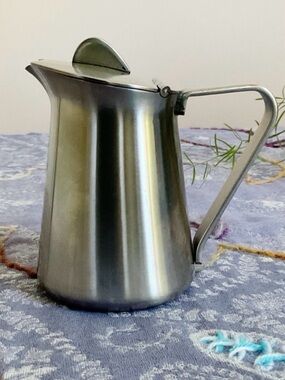 Vintage Alessi 4071 Creamer Pitcher 18/8 Stainless Steel Italy Modernist